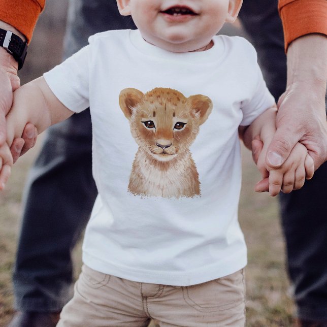 Cute Lion Cub Painting Baby T-Shirt (Creator Uploaded)