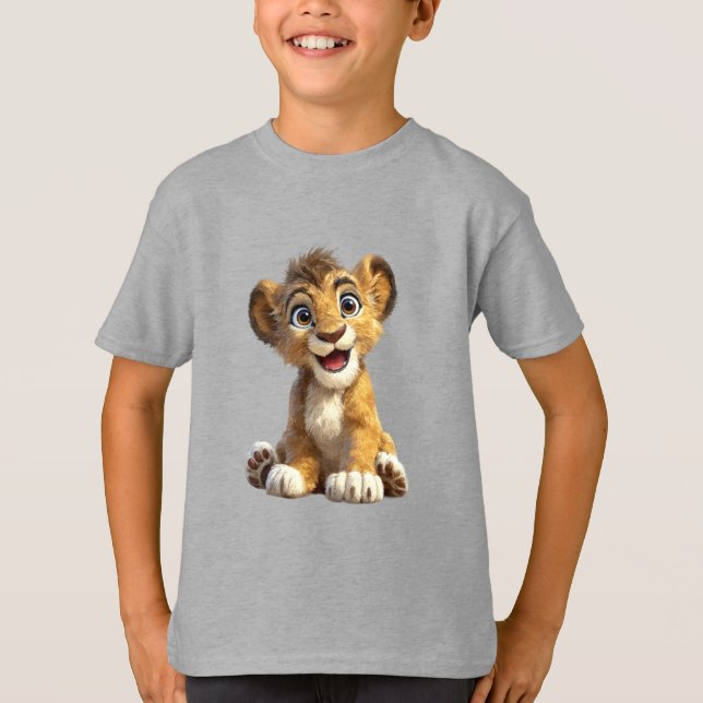 Cute Lion Cub T-Shirt (Front)