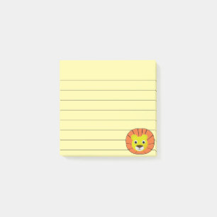 Cute Lion Drawing 3x3 Post-it Notes