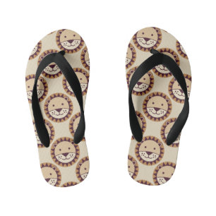 Cute Lion Face Kid's Jandals