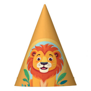 Cute lion Face safari Wild jungle Birthday Party  Hat