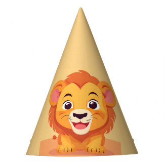 Cute lion Face safari Wild jungle Birthday Party  Hat