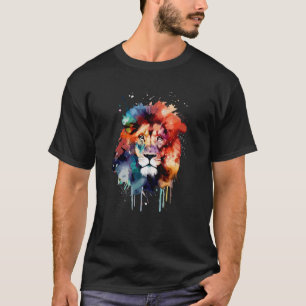 Cute Lion for wild animal rainbow colored  1 T-Shirt