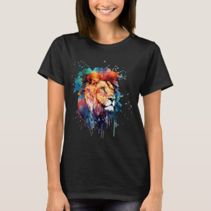 Cute Lion for wild animal rainbow coloured 2 T-Shirt