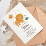 Cute lion. Funny safari animal baby kids birthday Invitation<br><div class="desc">Funny baby / kids birthday invitation with cute lion for zoo or safari theme party. Please contact me if you need additional items.</div>