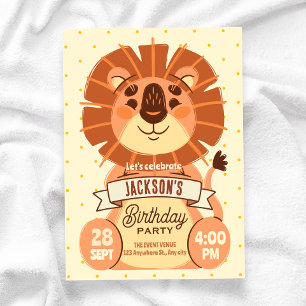 Cute lion invitation