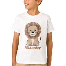 Cute Lion Kids Boys Name personalizable