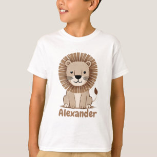 Cute Lion Kids Boys Name personalizable T-Shirt
