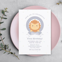 Cute Lion King of the Jungle Baby's First Birthday