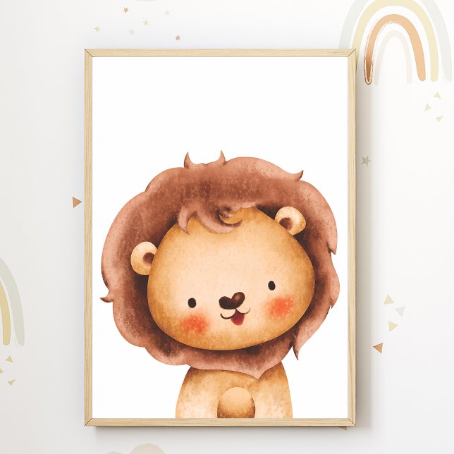 Cute Lion Nursery Poster Kids Room Decor (Creator Uploaded)