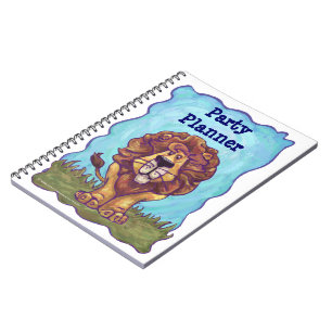 Cute Lion Party Plannner Spiral Notebook