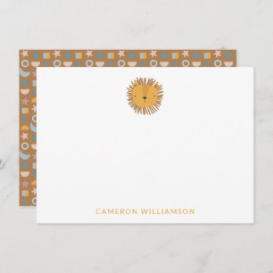 Cute Lion Personalised Baby and Kids Animal Thanks Card