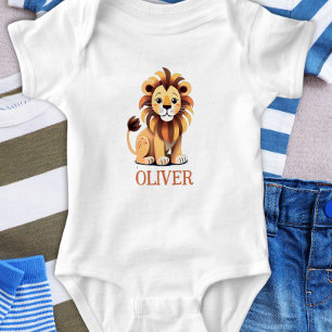  Cute Lion Personalised Baby Bodysuit