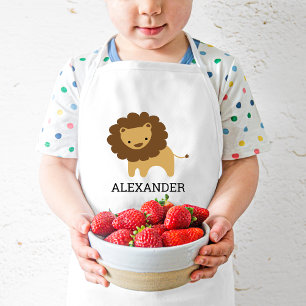 Cute Lion Personalised Kids Apron