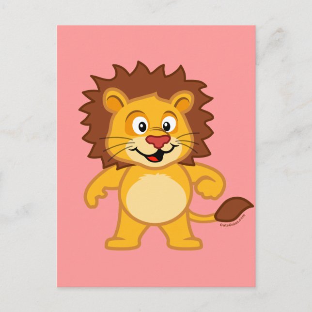 Cute Lion Postcard (Front)