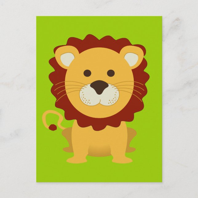 Cute Lion Postcard (Front)