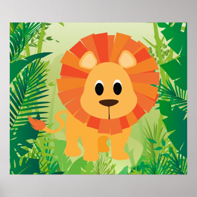 Cute Lion Poster (Front)