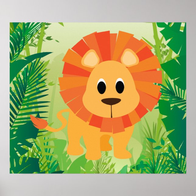 Cute Lion Poster (Front)