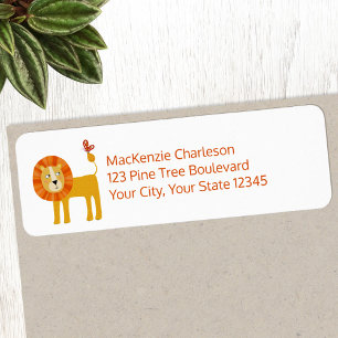 Cute Lion Return Address