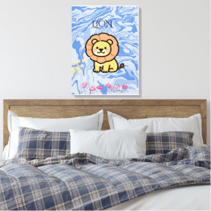 Cute Lion Wall Art Safari Nursery Decor Boho K