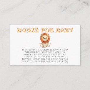 Cute Lion with Stripes Books for Baby Enclosure Card