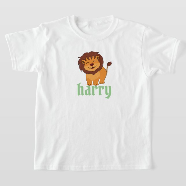 cute lion with your name  T-Shirt (Laydown)