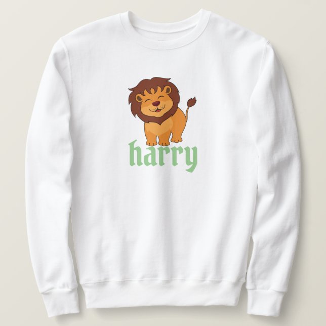 cute lion with your name  T-Shirt Sweatshirt (Design Front)