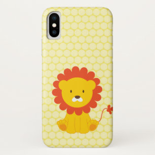 Cute Lion Yellow Polka Dots iPhone 5 Case