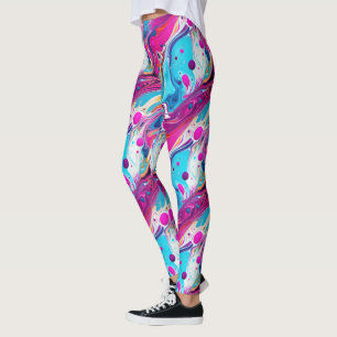 Cute liquid pour tiled pattern  leggings