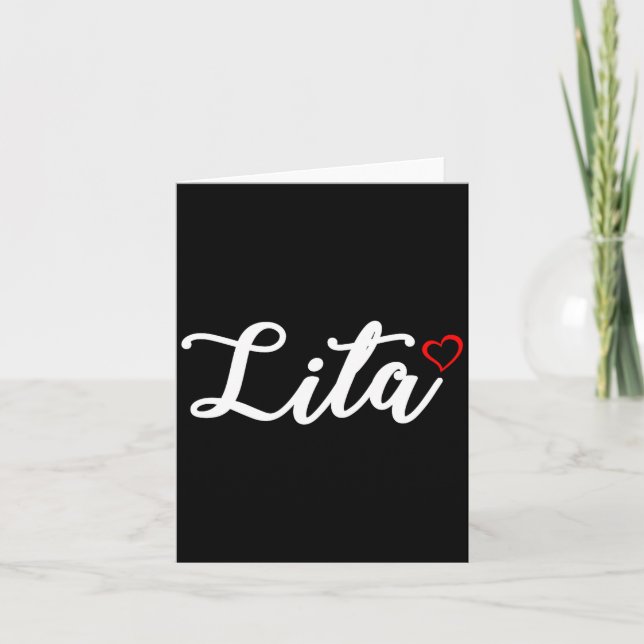 Cute Lita Lover Gift For Women Grandma Christmas  Card (Front)