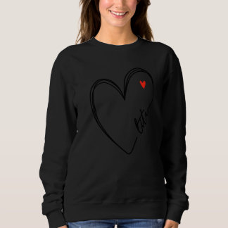 Cute Lita With Heart Girl Women Girls Mum Mothers Sweatshirt