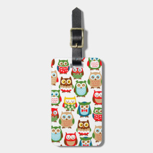 Cute Litte Owls Luggage Tag