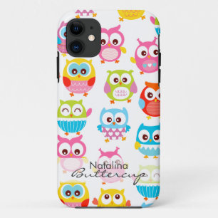 Cute Litte Owls Personalised Case-Mate iPhone Case