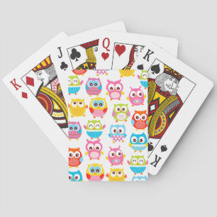 Cute Litte Owls Playing Cards