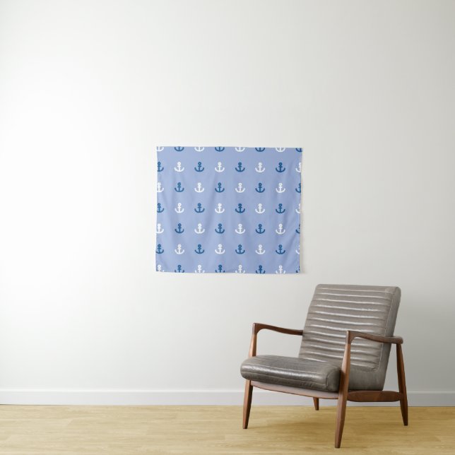 Cute Little Anchor Pattern Tapestry (In Situ (Horizontal))