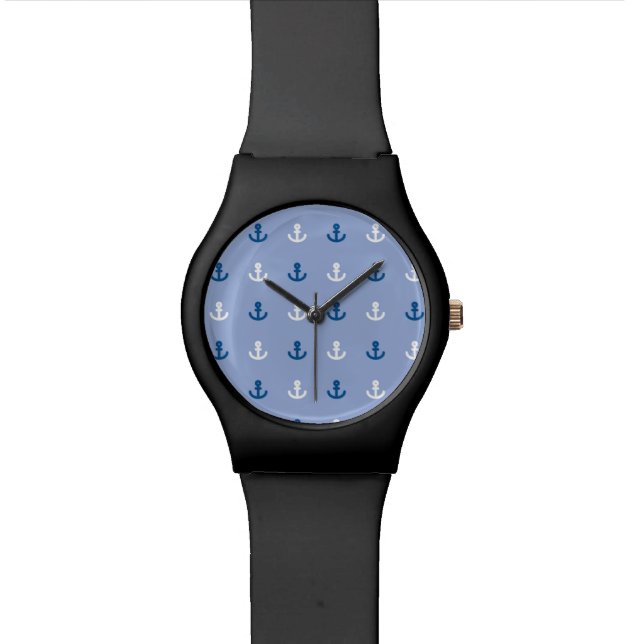 Cute Little Anchor Pattern Watch (Close Up)