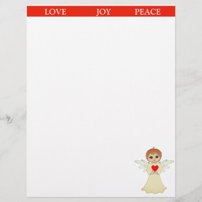 Cute Little Angel Custom Letterhead (Front)