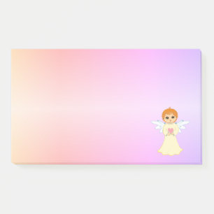 Cute Little Angel on Pastel Colours Post-it Notes