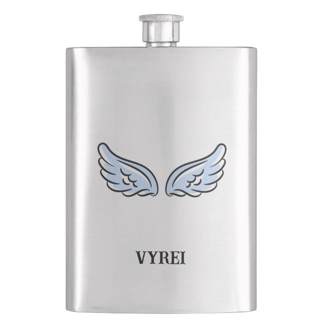 Cute Little Angel’s Wings Hip Flask (Front)