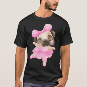 Cute little animal ballerina with watercolor T-Shirt