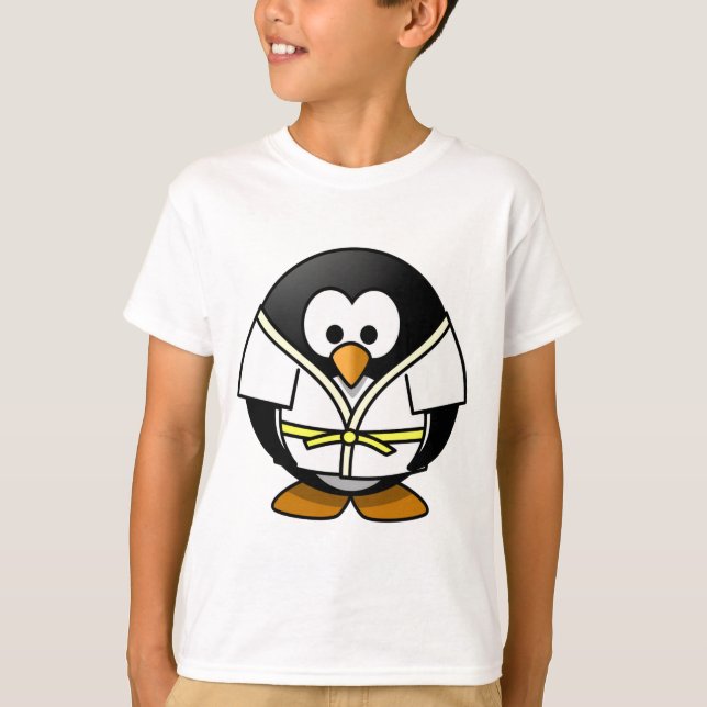 Cute little animated judo penguin T-Shirt (Front)