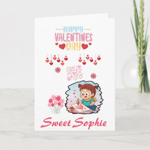 Cute Little Artist Valentine’s Day Kids  Card