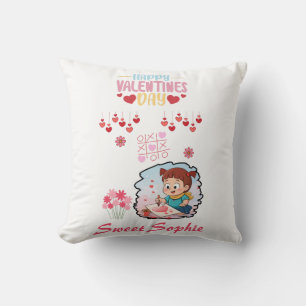Cute Little Artist Valentine’s Day Kids T-Shirt Cushion