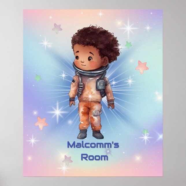 Cute Little Astronaut  Poster (Front)