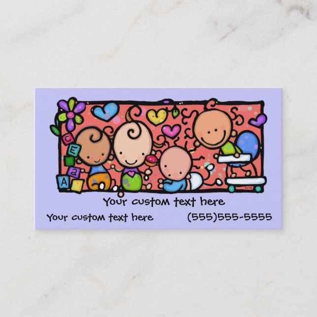Cute Little Babies custom business card (Front)