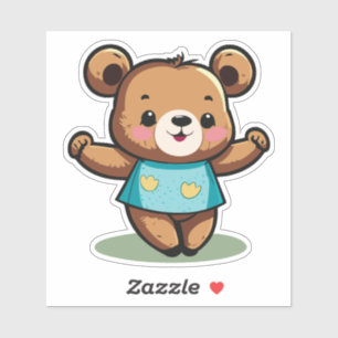 Cute Little Baby Bear Dancing With A Smile