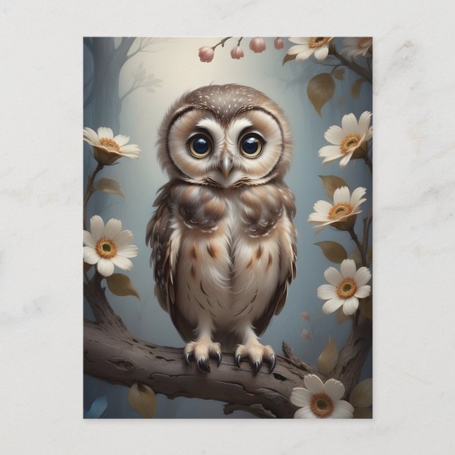 cute little baby owl postcard (Front)