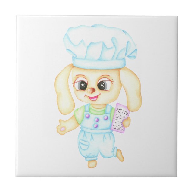 Cute Little baker Tile (Front)