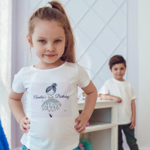 Cute Little Ballerina Princess Birthday Girls Toddler T-Shirt