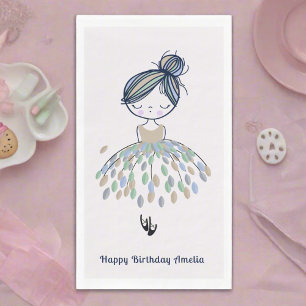 Cute Little Ballerina Princess Birthday Party   Napkin